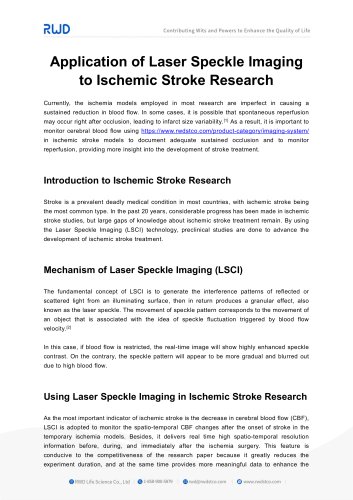 RWD Application of Laser Speckle Imaging to Ischemic Stroke Research