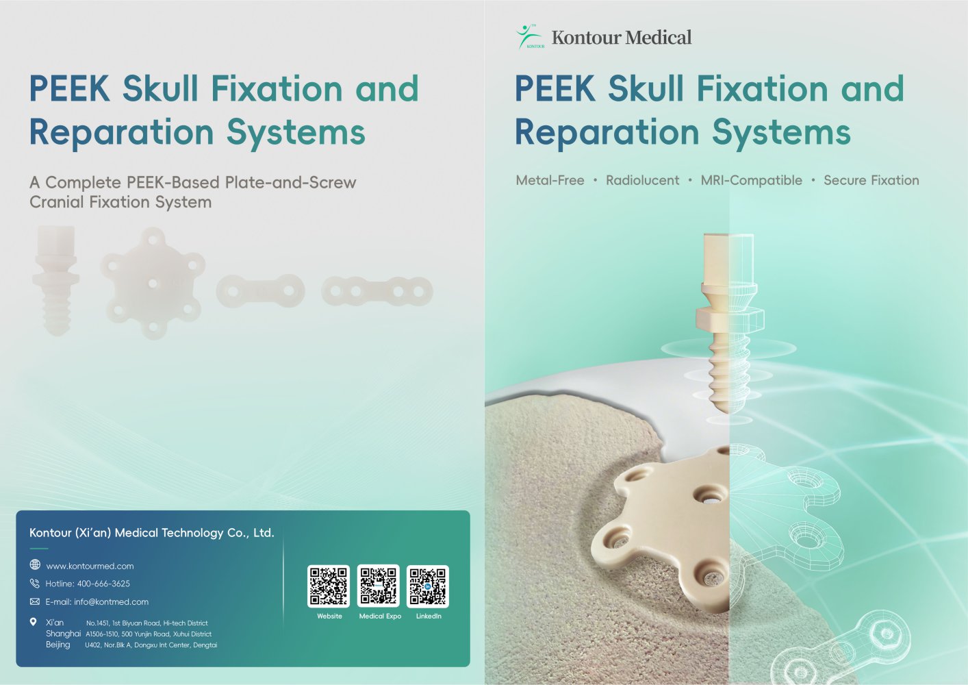 4.2_Brochure EN_print_PEEK Skull Fixation and Reparation Systems (with Screws)_2026 - Kontour Medical Technology