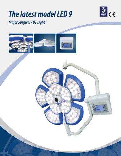 LED9,LED surgical light / ceiling-mounted / with control panel,with vedio system,TECHARTMED