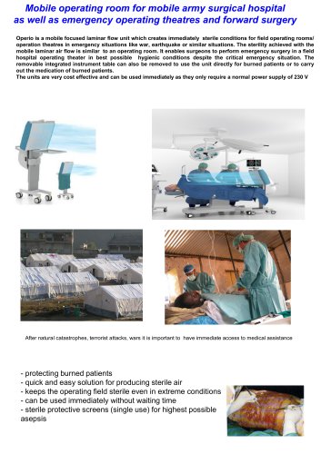 Mobile operating room for mobile army surgical hospital and forward surgery