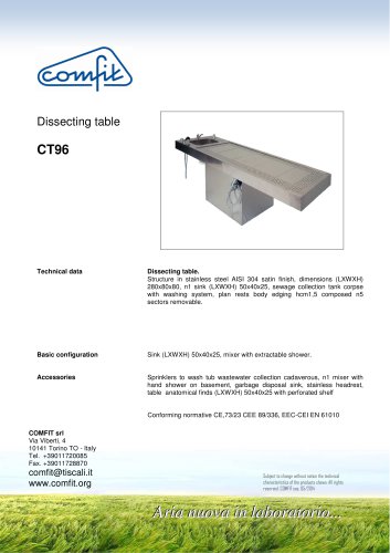 CT96 Dissecting Table