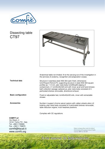 CT97 Dissecting Table