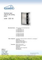 Stainless steel cabinet with sliding doors