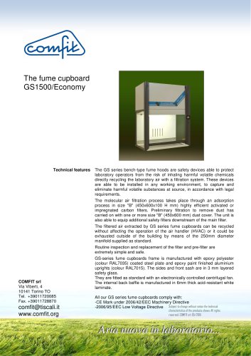 The fume cupboard GS 1500/Economy