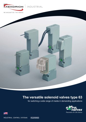 The versatile solenoid valves type 63