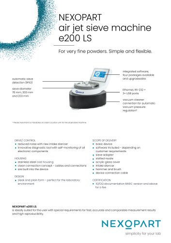 Data Sheet NEXOPART e200 LS