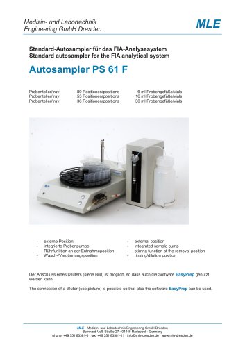 Autosampler PS 61 F