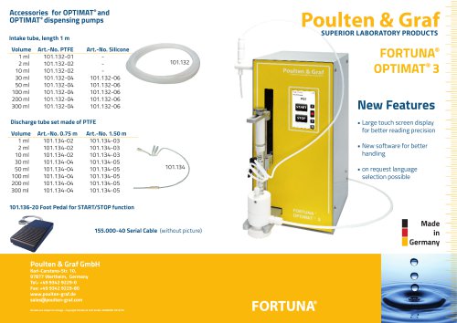 FORTUNA® OPTIMAT® 3 Dispensing station 150 0003