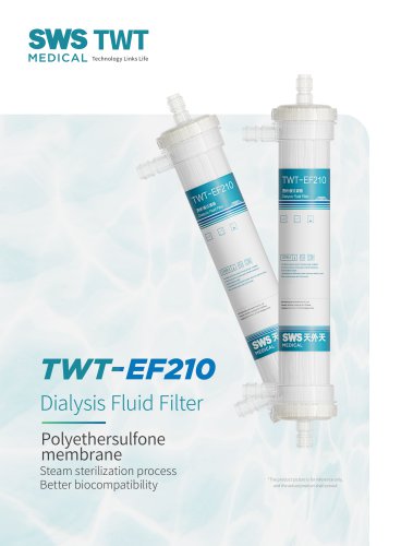 Dialysis fluid filter, TWT-EF210