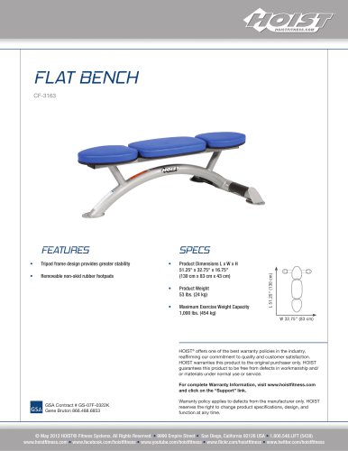 CF-3163 FLAT BENCH