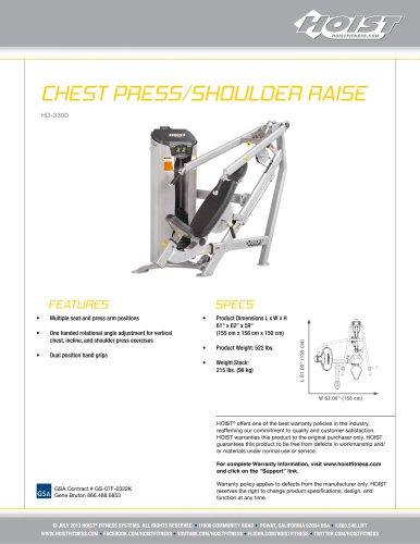 HD-3300 CHEST PRESS/SHOULDER RAISE