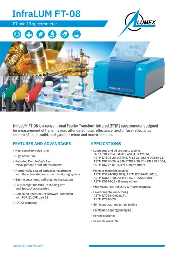 FTIR spectometer InfraLUM FT-08