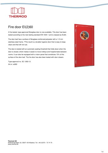 Fire door EI(2)60