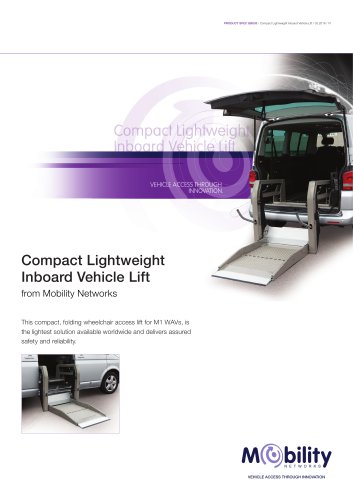 Compact Lightweight Inboard Vehicle Lift