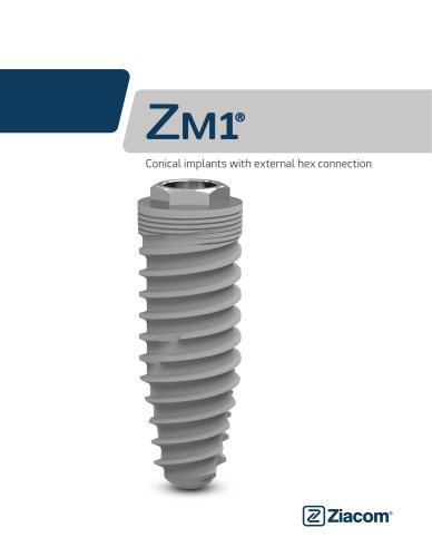 ZM1 Conical implants with external hex connection