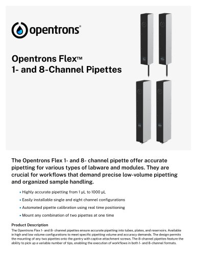 Opentrons Flex 1&8 Channel Pipette
