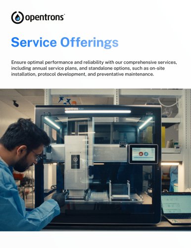 Opentrons Service Brochure