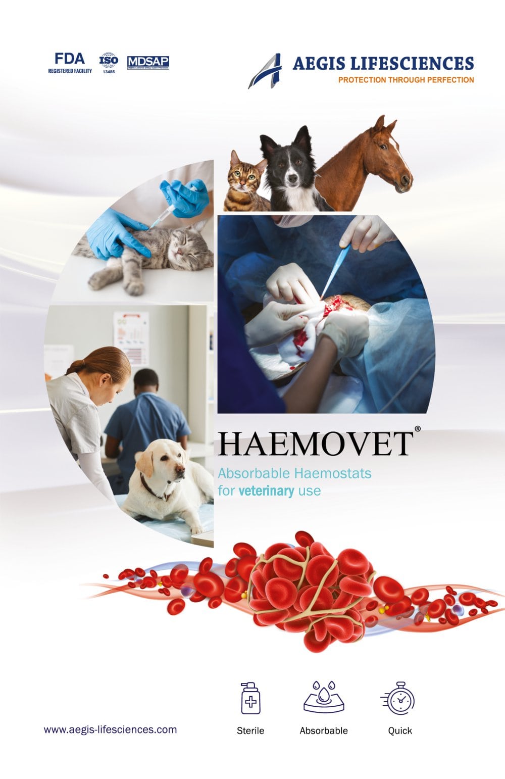 HAEMOVET - Veterinary Surgery Haemostats - Aegis Lifesciences