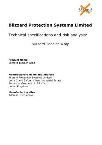 Blizzard Toddler Wrap