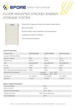 FLOOR MOUNTED STACKED ENERGY  STORAGE SYSTEM