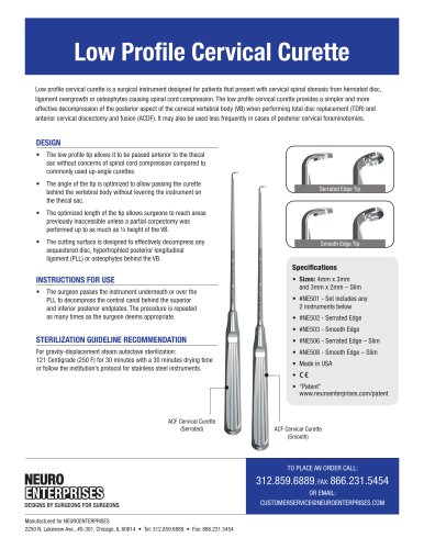 Low Profile Cervical Curette