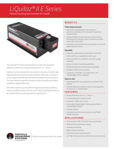 Laser Particle Counter: LiQuilaz® II E Series