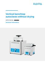 VERTICAL BENCHTOP AUTOCLAVES WITHOUT DRYING - AVS-N SERIES