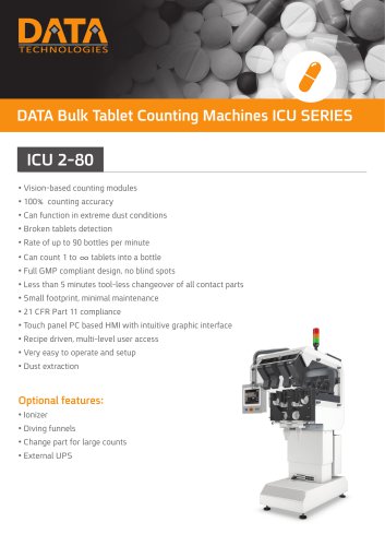 DATA Bulk Tablet Counting Machines ICU Series