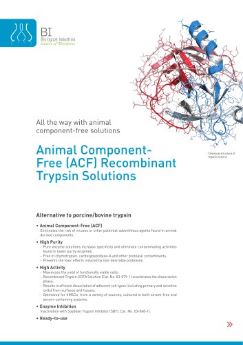 Animal  Component (FreeACF  Recombinant) Trypsin Solutions