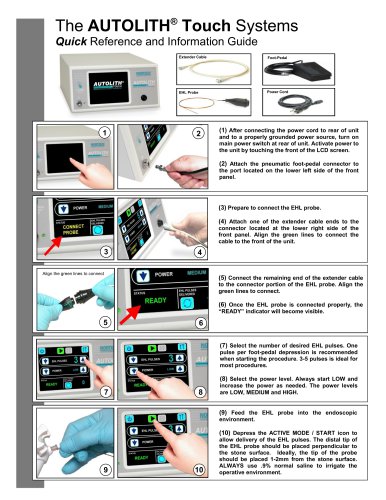 AUTOLITH® Touch Quick Reference Guide