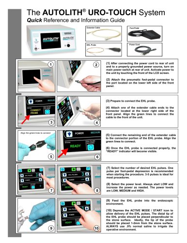 AUTOLITH® URO-Touch Quick Reference Guide