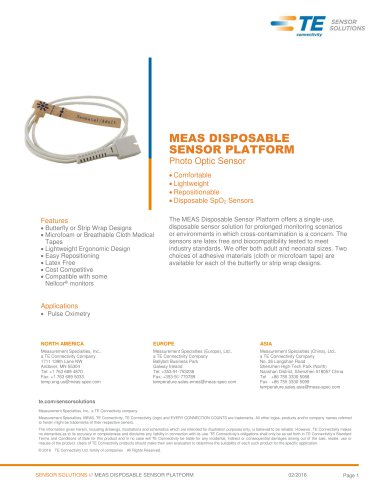 MEAS DISPOSABLE SENSOR PLATFORM