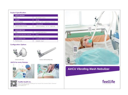 AirICU Vibrating Mesh Nebulizer