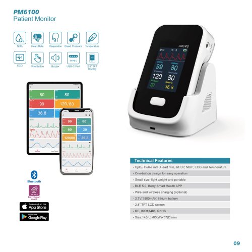 PM6100 Portable patient monitor