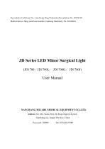 LED Minor Surgical Light Instrucciones JD1700,JD1700L,JD1700G,JD1700J