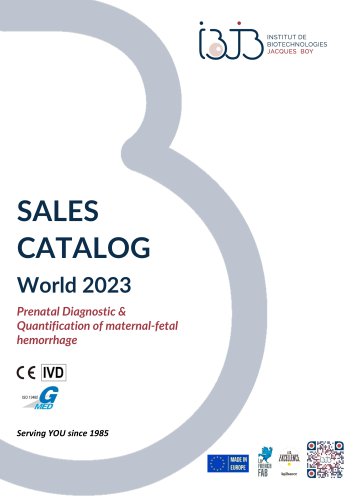 Sales catalog IBJB 2023 World - Prenatal Diagnostic & Quantification of maternal-fetal hemorrhage