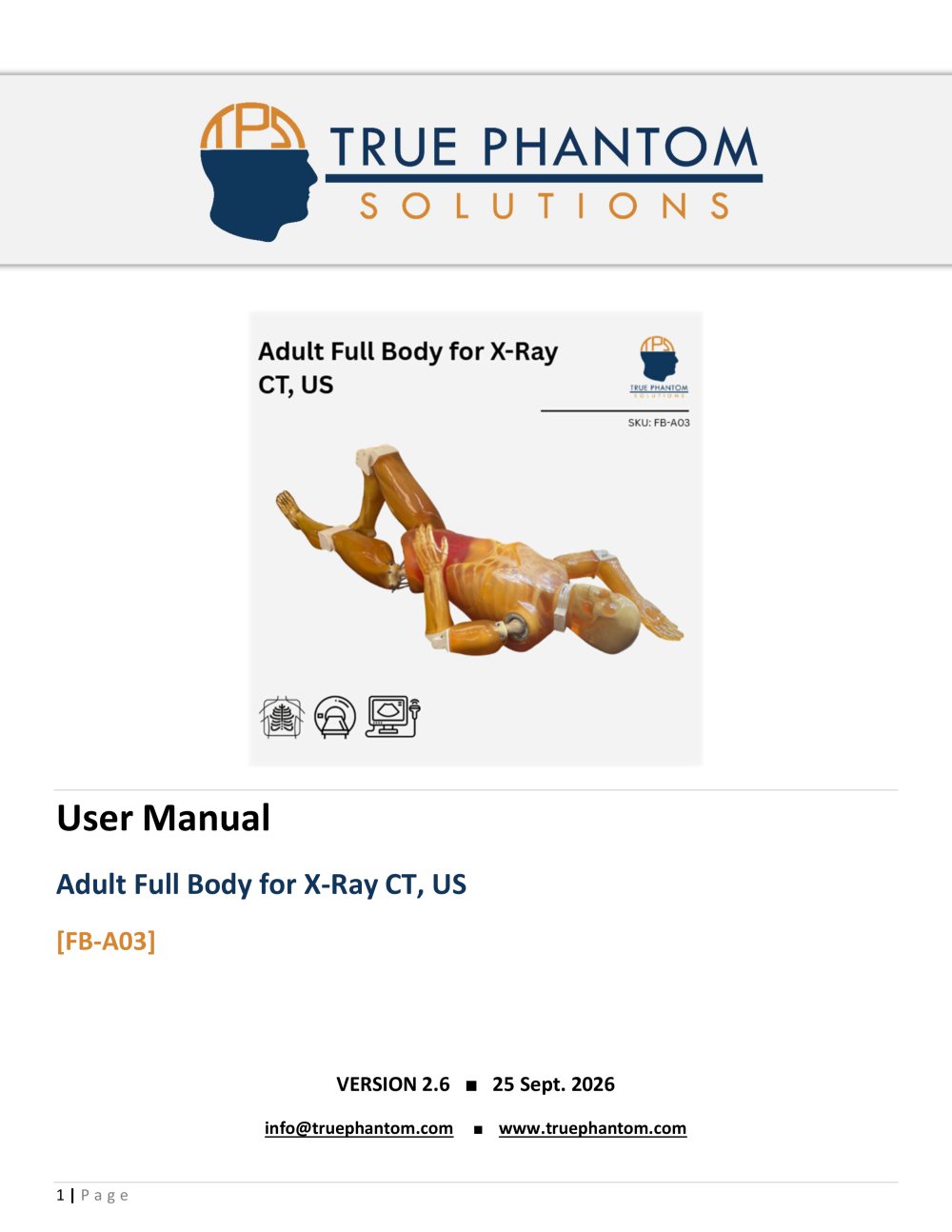 User Manual FB-A03 - True Phantom Solutions