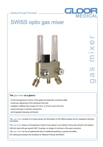 SWISS optio gas mixer