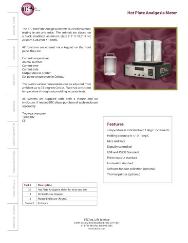 Hot Plate Analgesia Meter