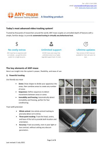 ANY-maze Datasheet