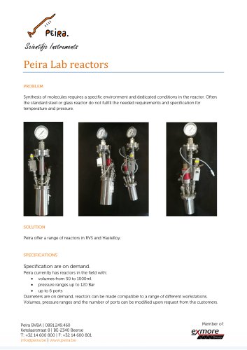 Peira Lab reactors