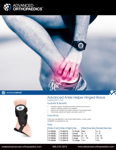 Advanced Ankle Helper Hinged Brace