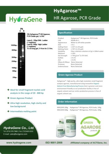 HyAgarose™ HR Agarose