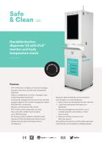 Handdisinfection  dispenser V5 with 21.5” monitor and body  temperature check
