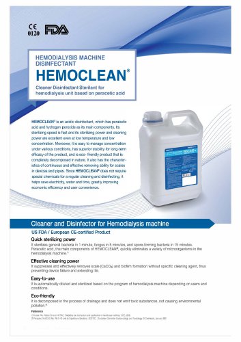 HEMOCLEAN (hemodialysis machine disinfectant)