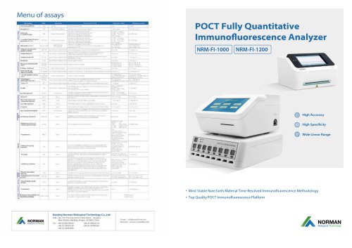 POCT Fully Quantitative Immunofluorescence Analyzer