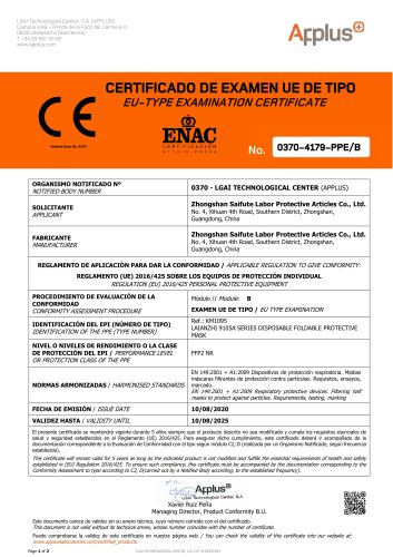 ENAC Certification of 9105A KM1095