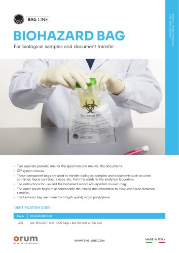 BIOHAZARD BAG - BAG LINE