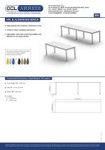 Backless bench in aluminium and HPL