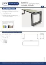 Backless bench in steel and HPL